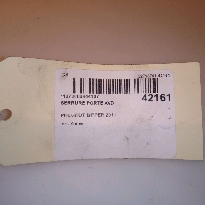 Serrure porte avd occasion PEUGEOT BIPPER 1672007580 5