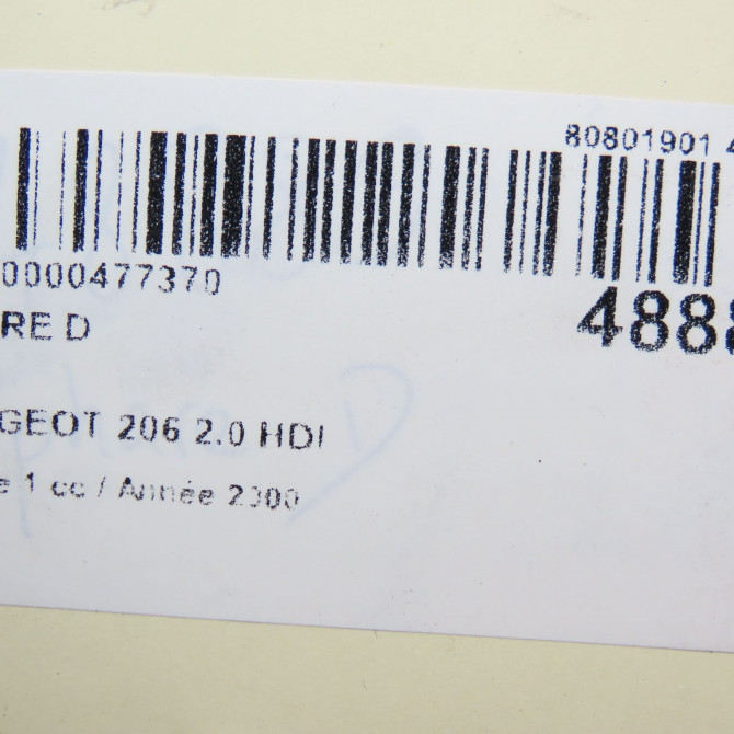 Phare droit occasion PEUGEOT 206 Phase 1 09-1998->03-2009 2.0 HDI 6205S7 4