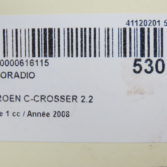 Autoradio occasion CITROEN C-CROSSER Phase 1 04-1995->04-1999 2.2 HDI 160ch 6