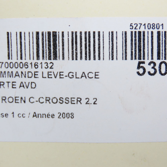 Commande lève-glace porte avant droite occasion CITROEN C-CROSSER Phase 1 04-1995->04-1999 2.2 HDI 160ch 6590HX 5
