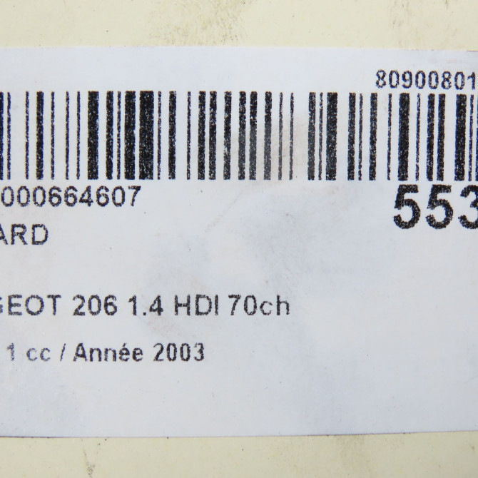 Feu arrière droit occasion PEUGEOT 206 Phase 1 09-1998->03-2009 1.4 HDI 70ch 6351P1 5