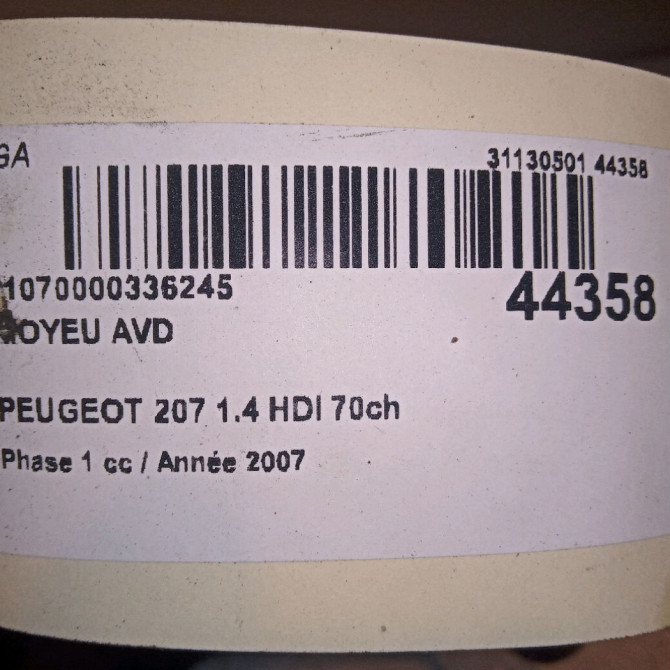 Moyeu avd occasion PEUGEOT 207 Phase 1 04-2006->06-2013 1.4 HDI 70ch 330785 4
