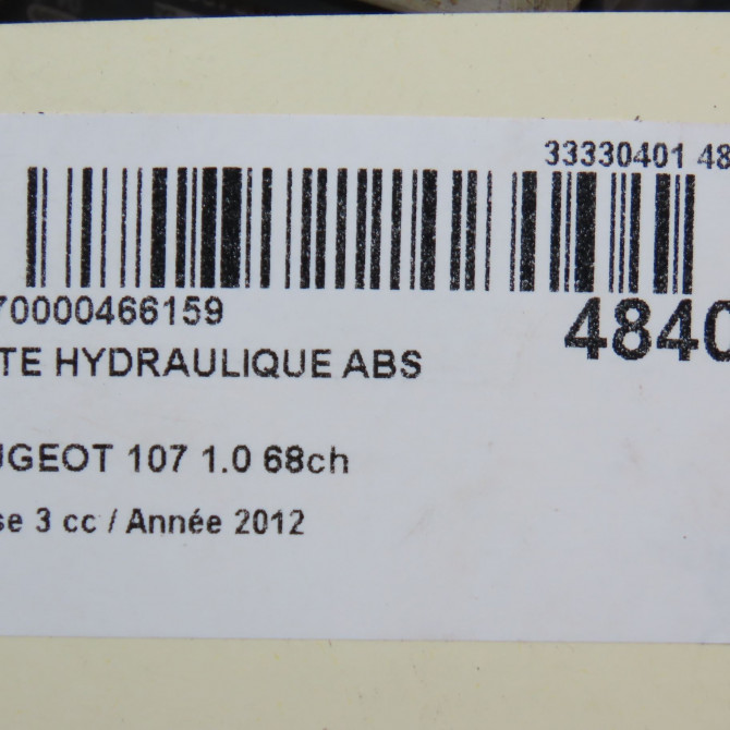 Unité hydraulique ABS occasion PEUGEOT 107 Phase 3 01-2012->06-2014 1.0 68ch 1608529580 6