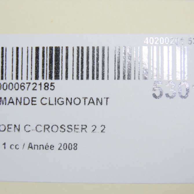 Commande clignotant occasion CITROEN C-CROSSER Phase 1 04-1995->04-1999 2.2 HDI 160ch 6