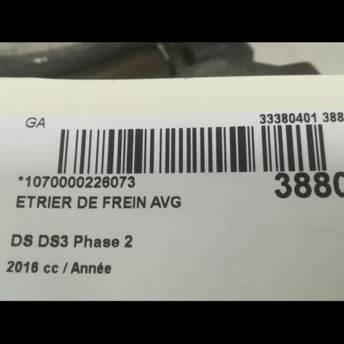 Etrier de frein avant gauche occasion DS DS3 Phase 2 06-2014->... 4400R6 3