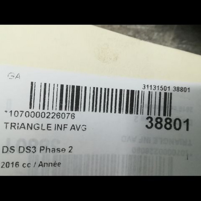 Triangle inf avg occasion DS DS3 Phase 2 06-2014->... 9810588280 3