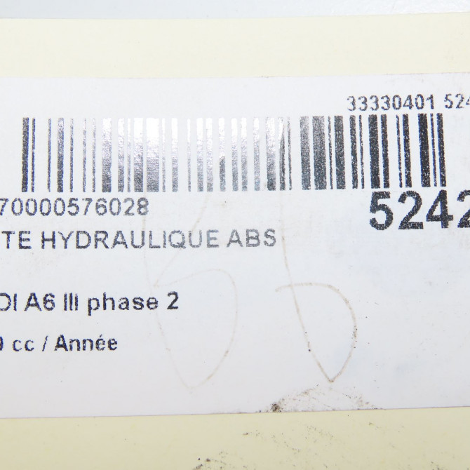 Unité hydraulique ABS occasion AUDI A6 III phase 2 10-2008->12-2010 4F0614517BH 8
