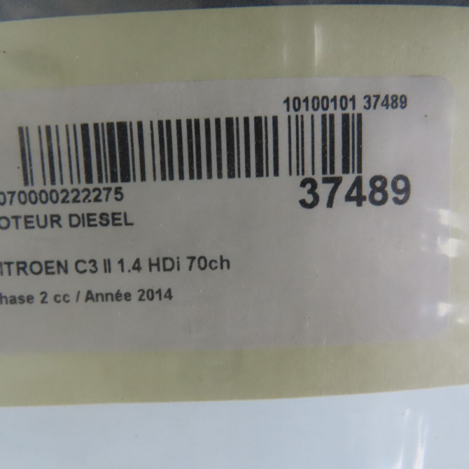 Moteur diesel occasion CITROEN C3 II Phase 2 03-2013->12-2016 1.4 HDi 70ch 1606279580 6