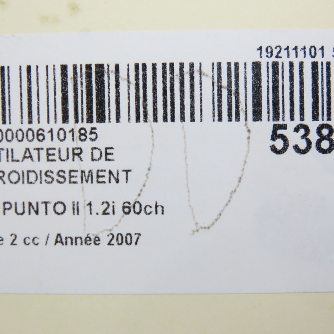 Ventilateur de refroidissement occasion FIAT PUNTO II Phase 2 05-2003->10-2009 1.2i 60ch 51738360 7