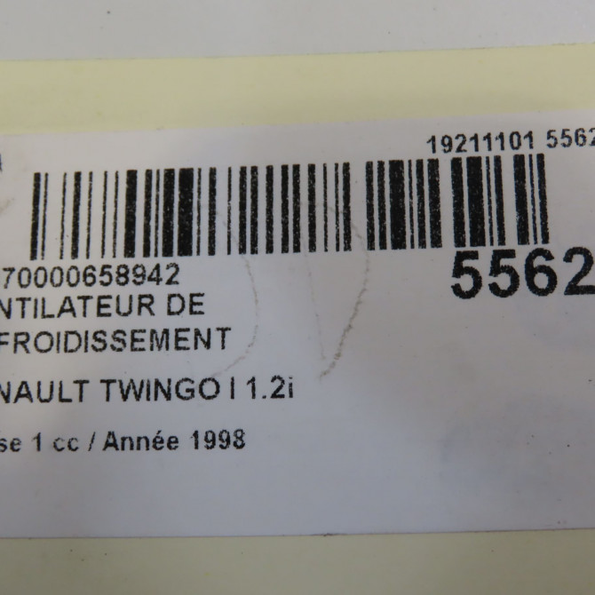 Ventilateur de refroidissement occasion RENAULT TWINGO I Phase 1 04-1993->08-1998 1.2i 60ch 7701042440 6