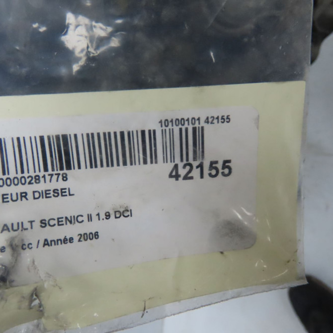 Moteur diesel occasion RENAULT SCENIC II Phase 1 03-2004->09-2006 1.9 DCI 125ch 7701478308 8