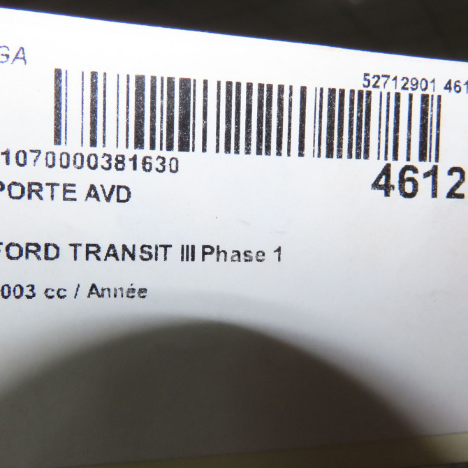 Porte avant droite occasion FORD TRANSIT III Phase 1 08-2000->09-2006 4703952 6