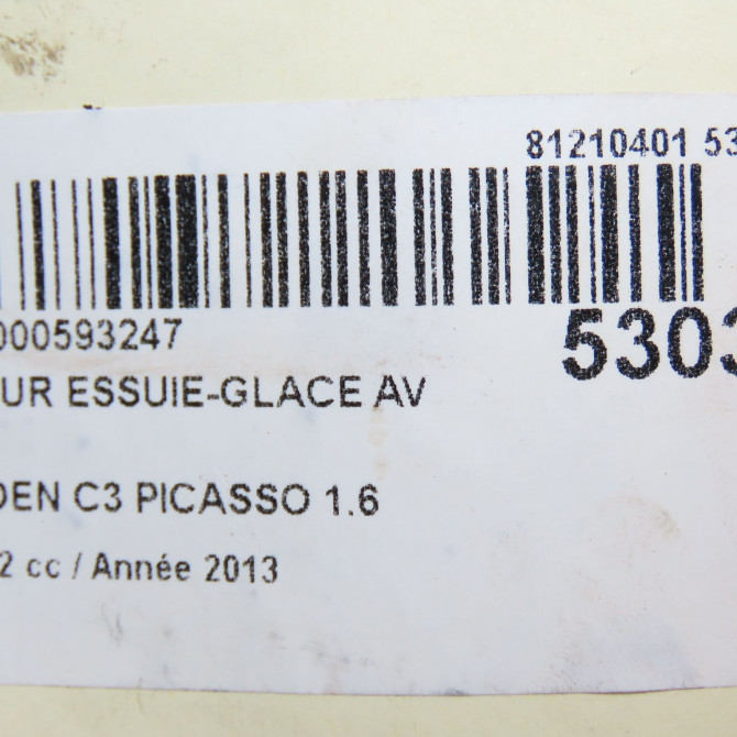 Moteur essuie-glace avant occasion CITROEN C3 PICASSO Phase 2 09-2012->... 1.6 HDI 90ch 6405NS 8