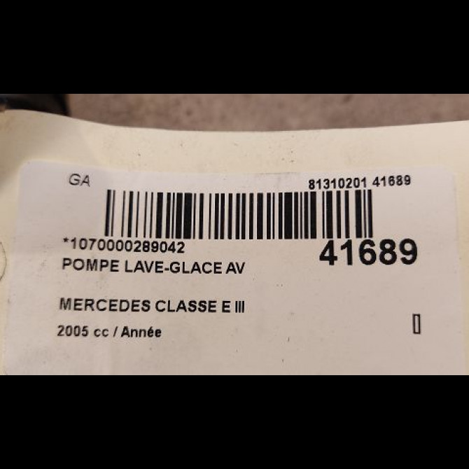 Pompe lave-glace avant occasion MERCEDES CLASSE E III Phase 1 03-2002->06-2006 E280CDi FAP 177ch 2108690821 3