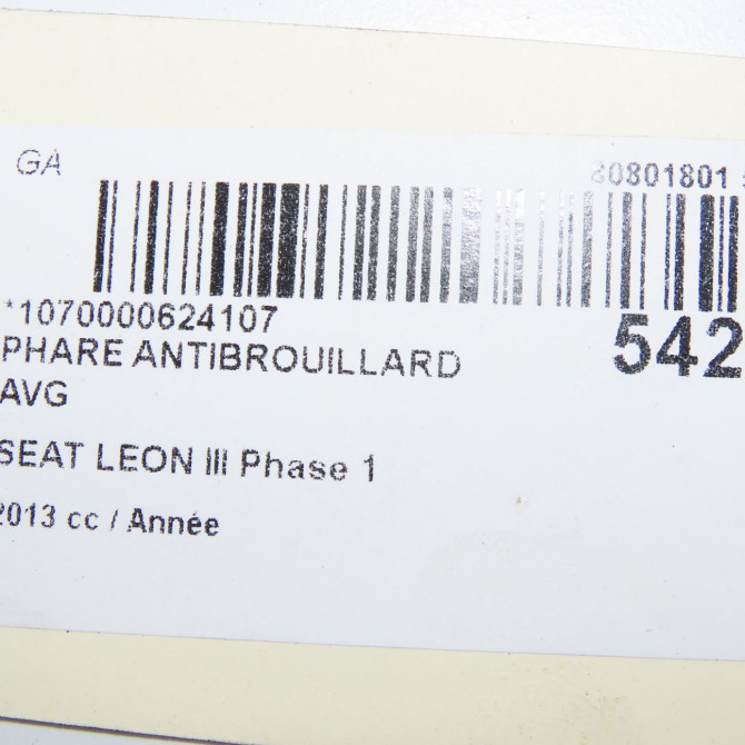 Phare antibrouillard avant gauche occasion  6J9941701A 7