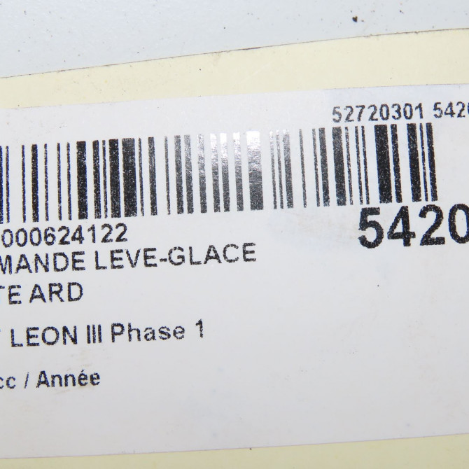Commande leve-glace porte arrière droite occasion  5G0959855QWHS 5