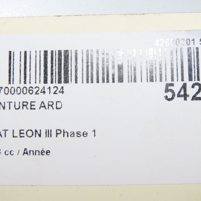 Ceinture arrière droite occasion  5F0857805CRAA 5