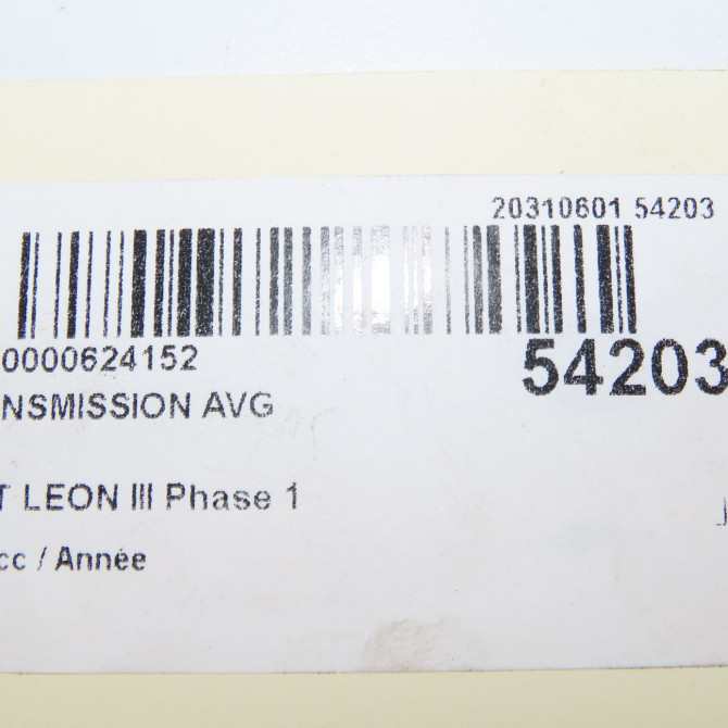 Transmission avant gauche occasion  1K0407271BK 6