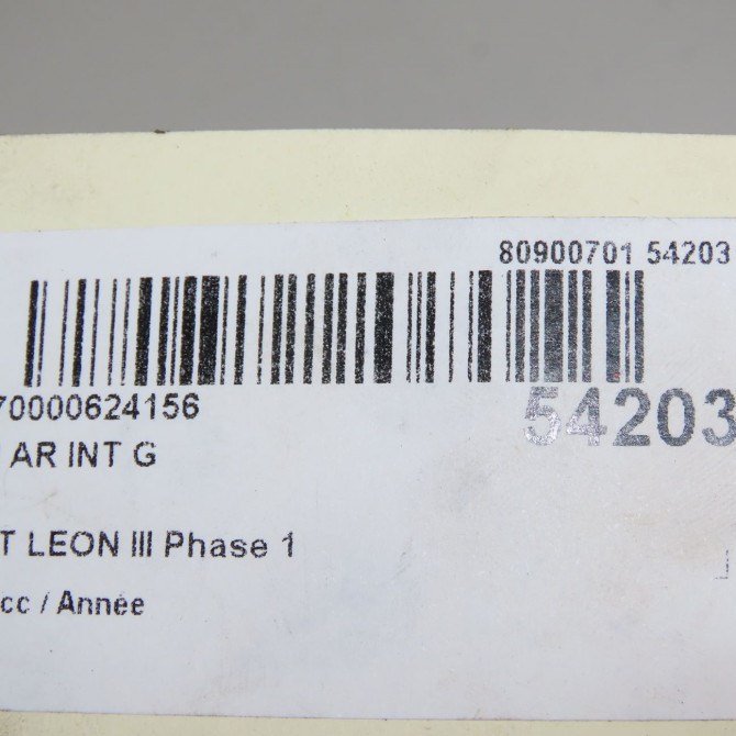 Feu arrière interieur gauche occasion  5F0945093L 5