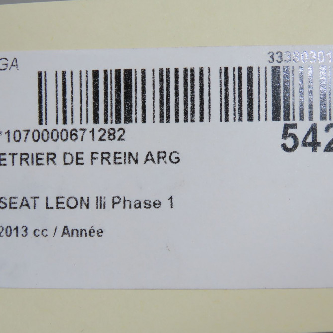 Etrier de frein arrière gauche occasion  5Q0615423A 5