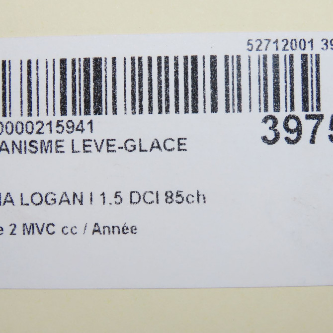 Mécanisme lève-glace avant droit occasion DACIA LOGAN I Phase 2 MVC 10-2008->01-2013 1.5 DCI 85ch 8200800404 6