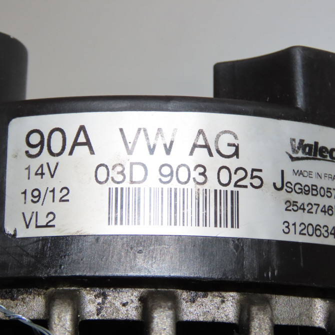 Alternateur occasion VOLKSWAGEN POLO V POLO V Phase 1 2009-09-01->2014-05-31 1.2 60ch 7
