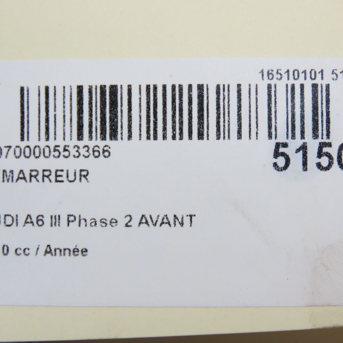 Démarreur occasion AUDI A6 III Phase 2 AVANT 10-2008->12-2010 59911024D 8