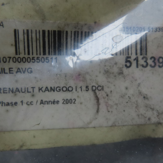 Aile avant gauche occasion RENAULT KANGOO I Phase 1 09-1997->06-2003 1.5 DCI 8v 80ch 7751691052 6