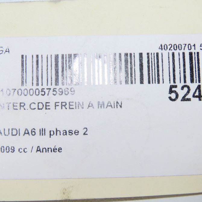 Interrupteur commande de frein a main occasion AUDI A6 III phase 2 10-2008->12-2010 5