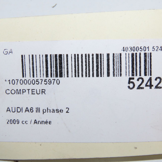 Compteur occasion AUDI A6 III phase 2 10-2008->12-2010 4F0920933P 6