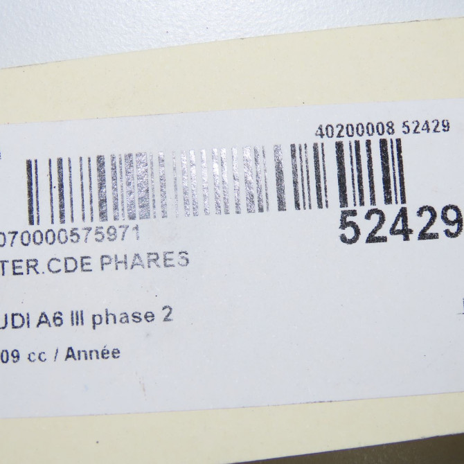 Interrupteur commande de phares occasion AUDI A6 III phase 2 10-2008->12-2010 4E0953513G4PK 5