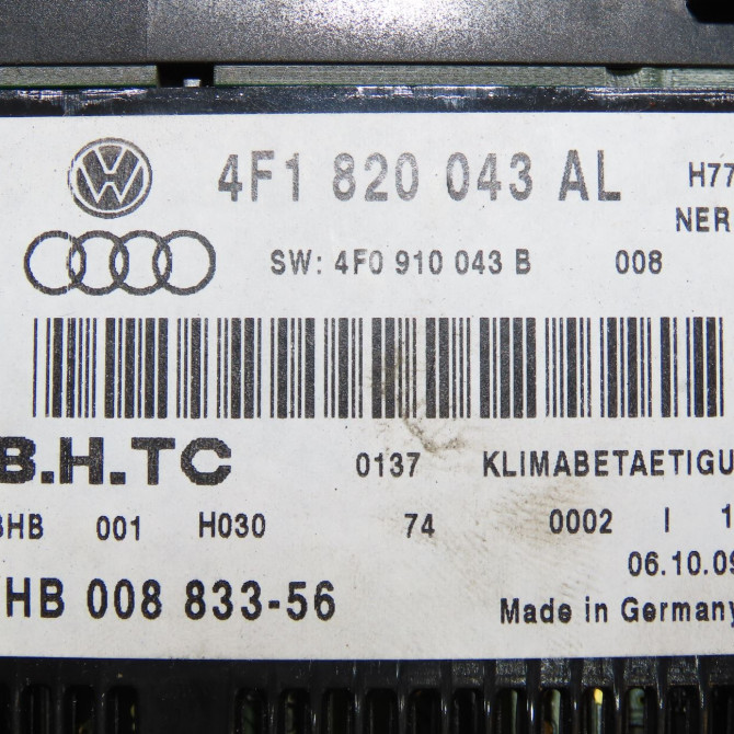 Commande de chauffage occasion AUDI A6 III phase 2 10-2008->12-2010 5