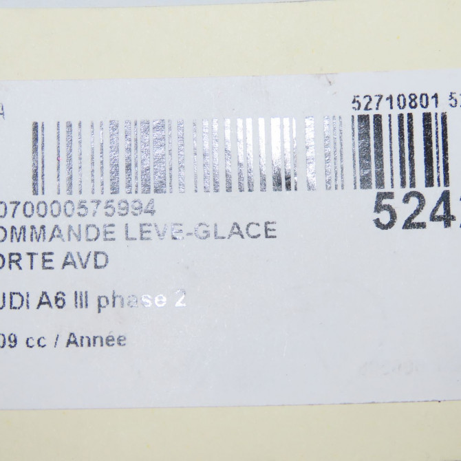 Commande lève-glace porte avant droite occasion AUDI A6 III phase 2 10-2008->12-2010 5
