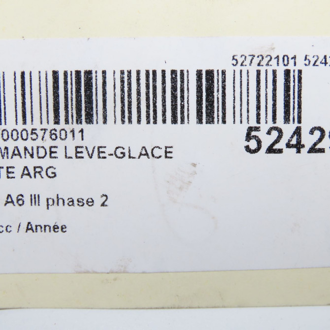 Commande leve-glace porte arrière gauche occasion AUDI A6 III phase 2 10-2008->12-2010 5