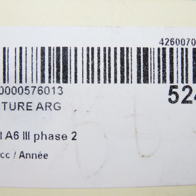 Ceinture arrière gauche occasion AUDI A6 III phase 2 10-2008->12-2010 5