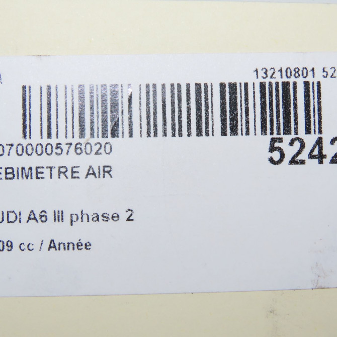 Debimetre air occasion AUDI A6 III phase 2 10-2008->12-2010 59906461N 7