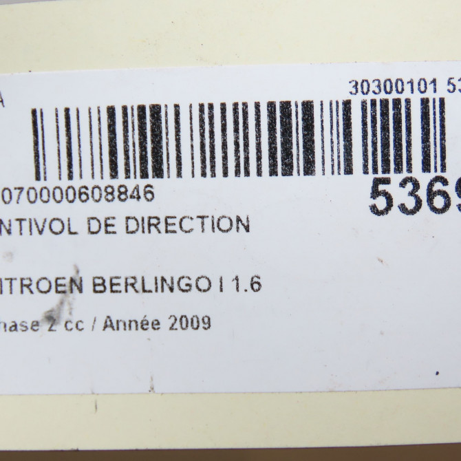Antivol de direction occasion CITROEN BERLINGO I Phase 2 11-2002->10-2010 1.6 HDi 75ch 4162CH 4