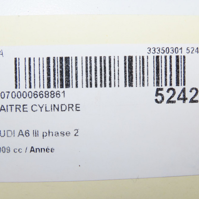 Maitre cylindre occasion AUDI A6 III phase 2 10-2008->12-2010 4B3611021 7