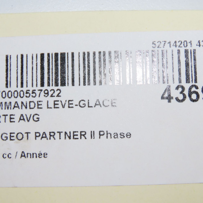 Commande lève-glace porte avant gauche occasion PEUGEOT PARTNER II Phase 3 04-2015->... 1.6 BlueHDI 100ch 98016307ZD 5