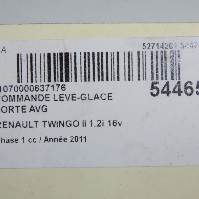 Commande lève-glace porte avant gauche occasion RENAULT TWINGO II Phase 1 06-2007->11-2011 1.2i 16v 75ch 8200214939 5