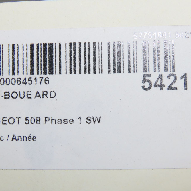 Pare-boue arrière droit occasion PEUGEOT 508 Phase 1 SW 01-2011->12-2014 8534N9 3