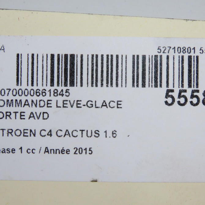 Commande lève-glace porte avant droite occasion  98016307ZD 5