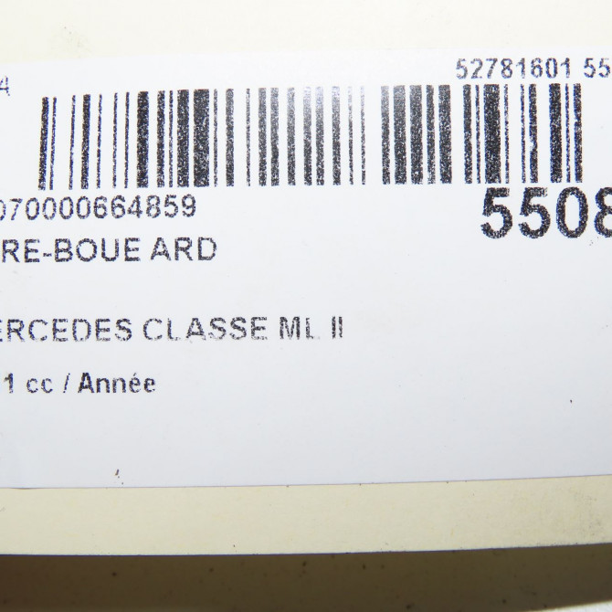 Pare-boue arrière droit occasion MERCEDES CLASSE ML II phase 2 09-2008->06-2011 1668841422 4