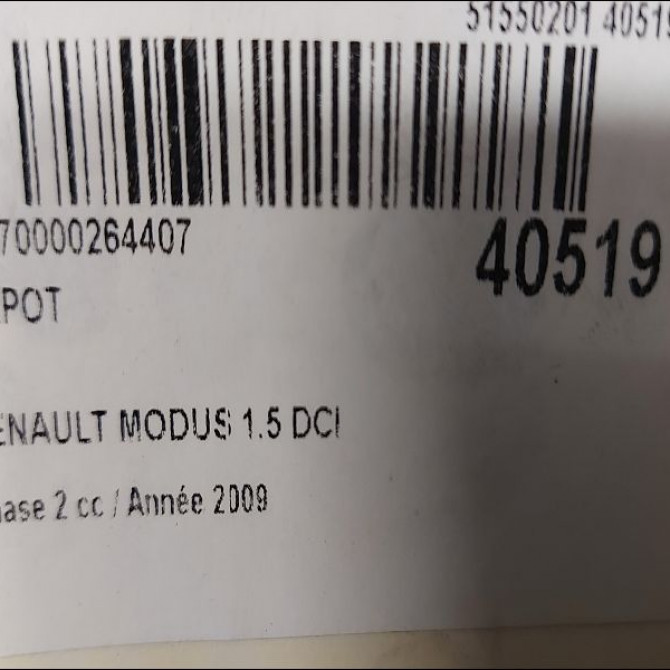 Capot occasion RENAULT MODUS Phase 2 01-2008->12-2012 1.5 DCI 85ch 651001535R 2