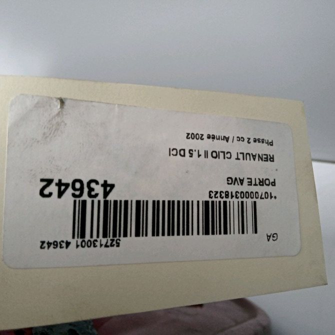 Porte avant gauche occasion RENAULT CLIO II Phase 2 06-2001->07-2006 1.5 DCI 80ch 7751472474 5