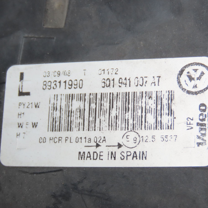 Phare gauche occasion VOLKSWAGEN POLO IV Phase 2 05-2005->09-2009 1.4 TDI 70ch 6Q1941007AT 4