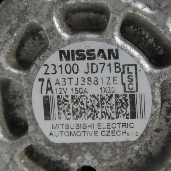 Alternateur occasion NISSAN QASHQAI I Phase 2 03-2010->04-2014 1.6 DCI 130ch 23100JD71B 6