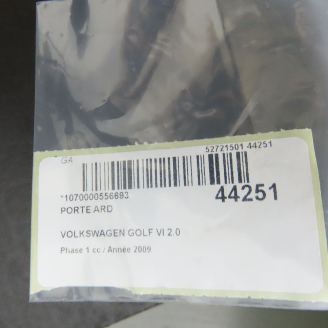 Porte arrière droite occasion VOLKSWAGEN GOLF VI Phase 1 10-2008->04-2013 2.0 TDI 110ch 5K6833056K 6