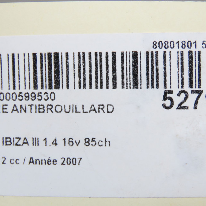 Phare antibrouillard avant gauche occasion SEAT IBIZA III Phase 2 03-2006->06-2009 1.4 16v 85ch 5P0941703 6