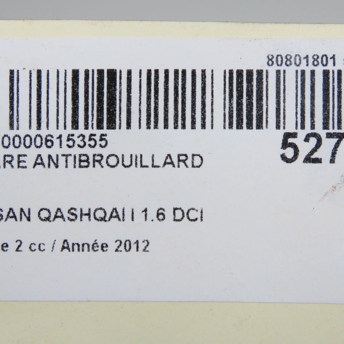 Phare antibrouillard avant gauche occasion NISSAN QASHQAI I Phase 2 03-2010->04-2014 1.6 DCI 130ch 261558992A 6